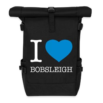 I LOVE BOBSLEIGH Bobfahren - Roll Top Backpack - black - Front