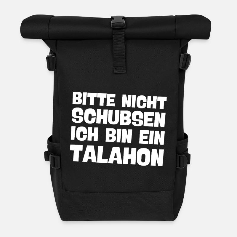 bitte nicht schubsen ich bin ein talahon Meme - Rolltop Rucksack - Schwarz