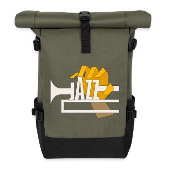 Tshirt Jazz Trumpet - Roll Top Backpack - olive/black - Front