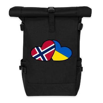 Norvège <3 Ukraine - Sac à dos roll top - noir - Devant