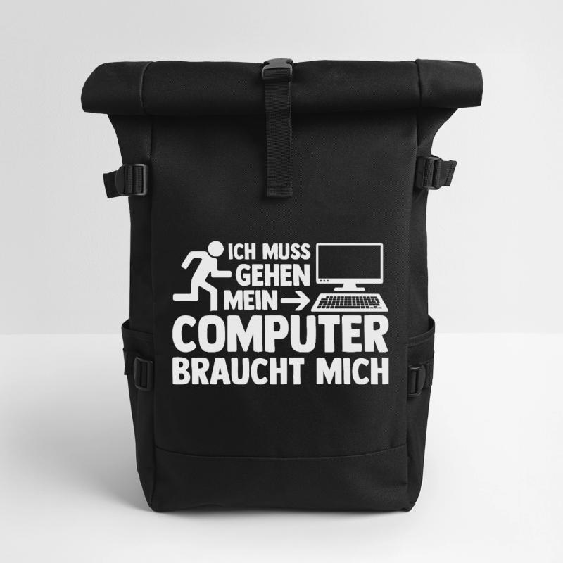 Computer Gamer Zocker Administrator Programmierer Rolltop Rucksack