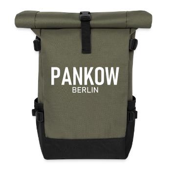 Pankow - Berlin - Bezirk - Deutschland - Rolltop Rucksack - Olive/Schwarz - Vorne
