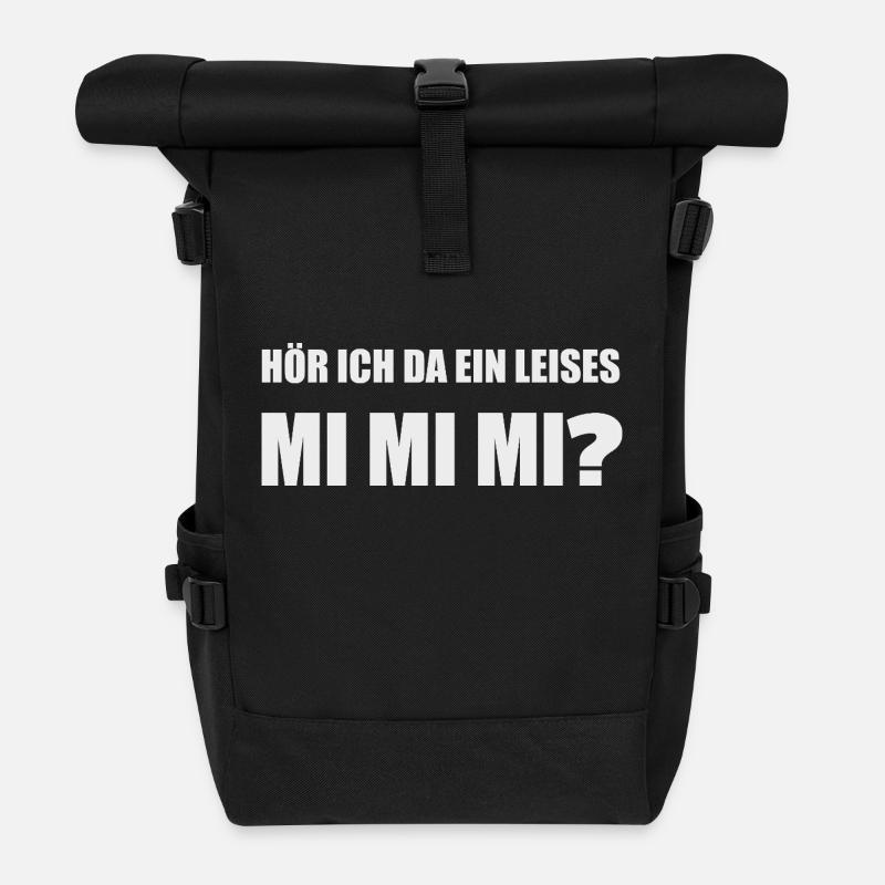 Hör ich da ein leises Mimimi? - Rolltop Rucksack - Schwarz