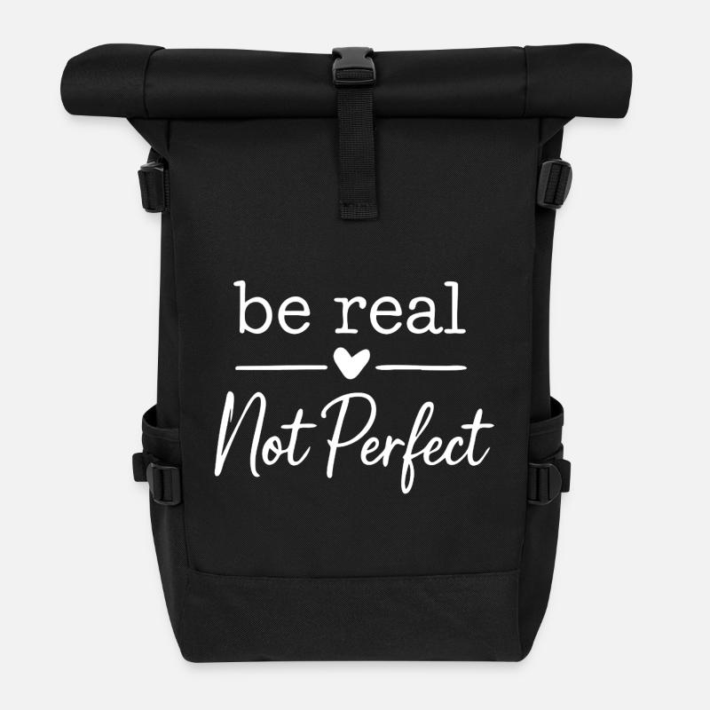 be real not perfect w - Rolltop Rucksack - Schwarz