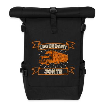 Jonte als Trucker - Rolltop Rucksack - Schwarz - Vorne