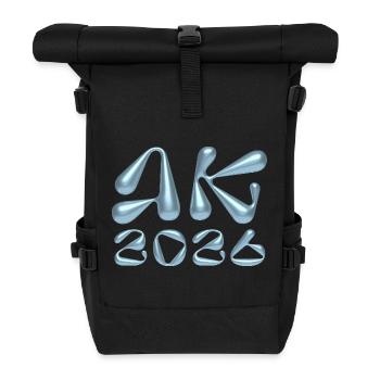 Flüssigmetall AK 2023 - Rolltop Rucksack - Schwarz - Vorne