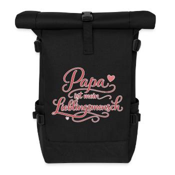 Dad Favorite Person Gift Love - Roll Top Backpack - black - Front