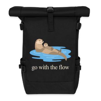 Nimm das Flow Otter Duo - Rolltop Rucksack - Schwarz - Vorne