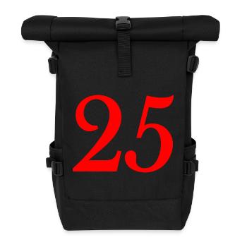 25. 25 JAHRE. 25. JUBILÄUM. 25 JAHRESJUBILÄUM. - Rolltop Rucksack - Schwarz - Vorne