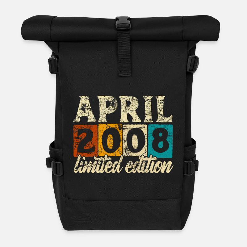 Édition limitée vintage Anniversaire avril 2008 - Sac à dos roll top - noir
