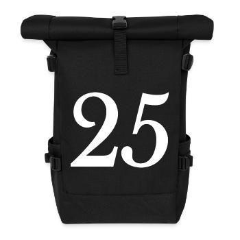 25. 25 JAHRE. 25. JUBILÄUM. 25 JAHRESJUBILÄUM. - Rolltop Rucksack - Schwarz - Vorne
