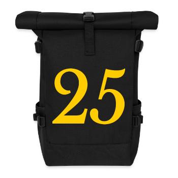 25. 25 JAHRE. 25. JUBILÄUM. 25 JAHRESJUBILÄUM. - Rolltop Rucksack - Schwarz - Vorne