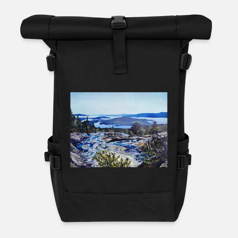 Bremstølen - Sac à dos roll top - noir