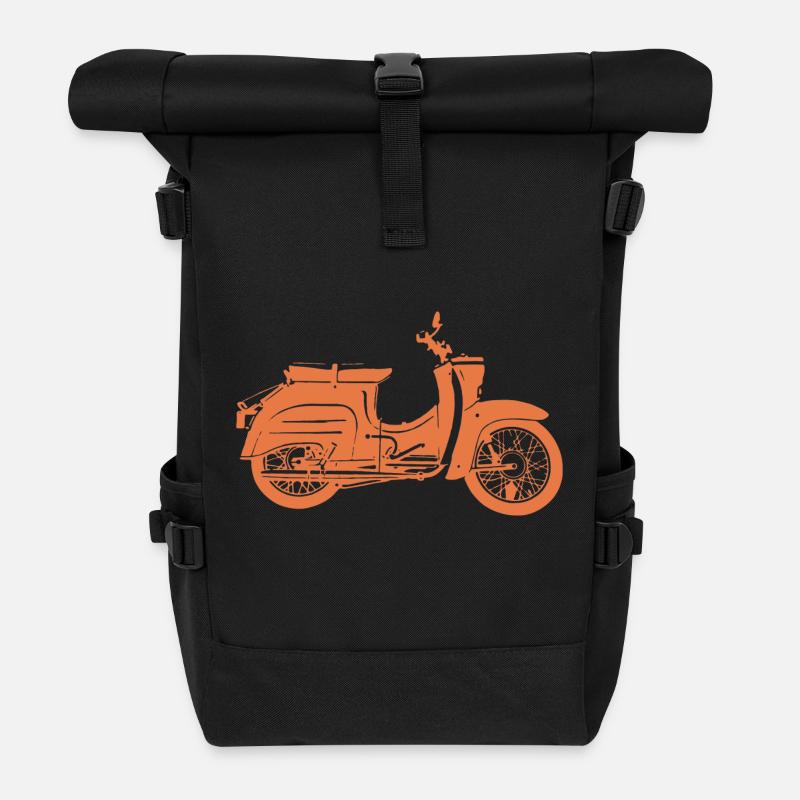 Simson Schwalbe KR51 - Rolltop Rucksack - Schwarz