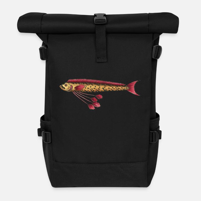 Riemenfisch - Rolltop Rucksack - Schwarz