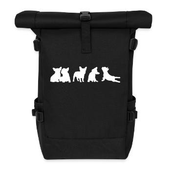 Frenchie Collection - libre choix de la couleur - Sac à dos roll top - noir - Devant