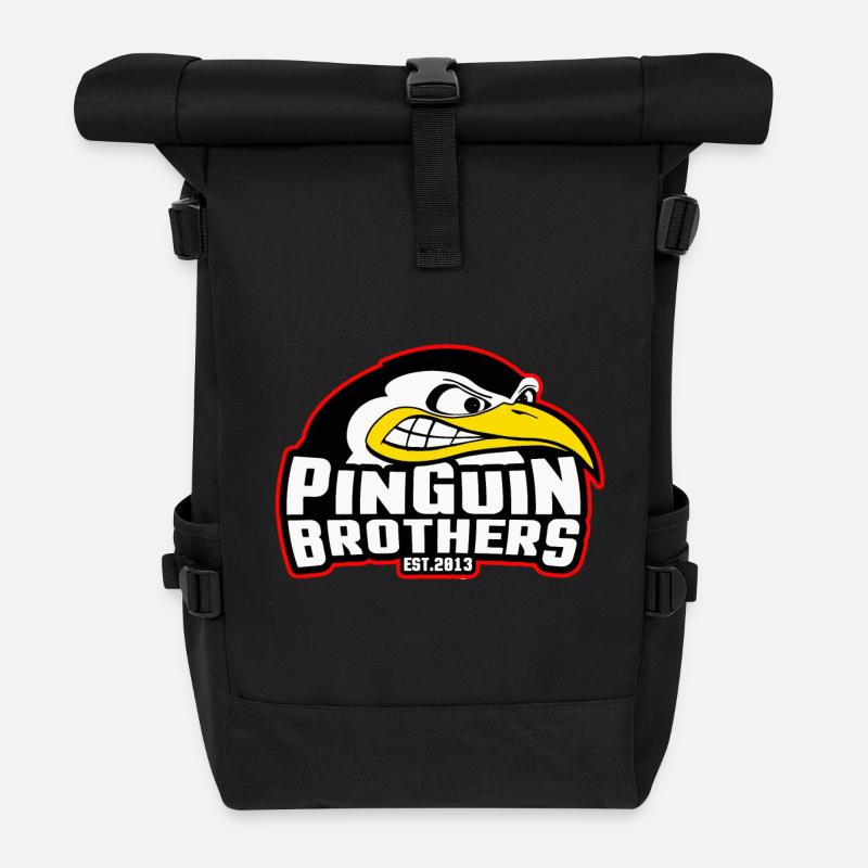 PINGUIN-Brüder Clan - Rolltop Rucksack - Schwarz