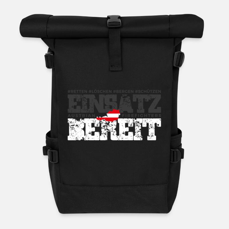 Austrian Firefighters Edition 2017 - Rolltop Rucksack - Schwarz