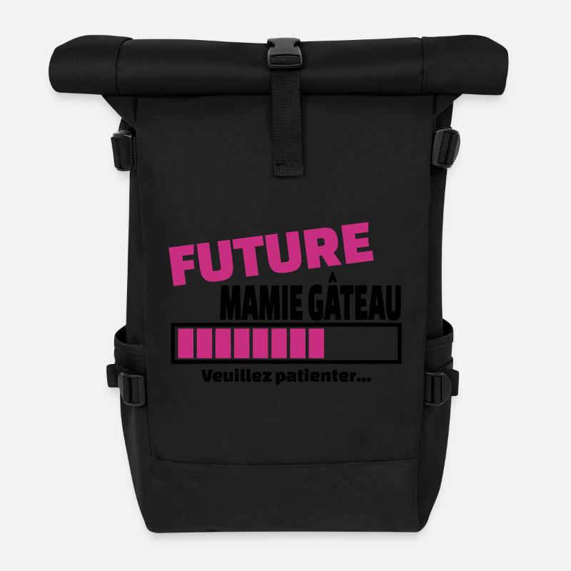 future mamie gâteau - Sac à dos roll top - noir