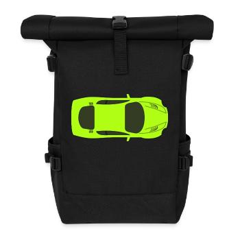 dragster racer automotive car automobil rennwagen4 - Rolltop Rucksack - Schwarz - Vorne