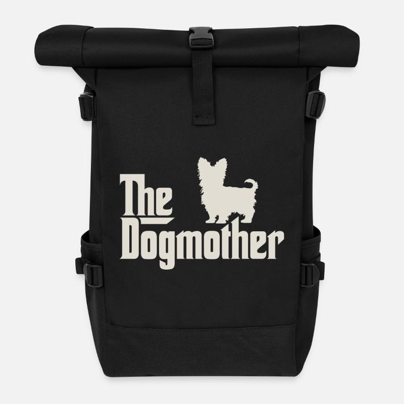 The Dogmother - Yorkshire Terrier, Yorkie - Rolltop Rucksack - Schwarz