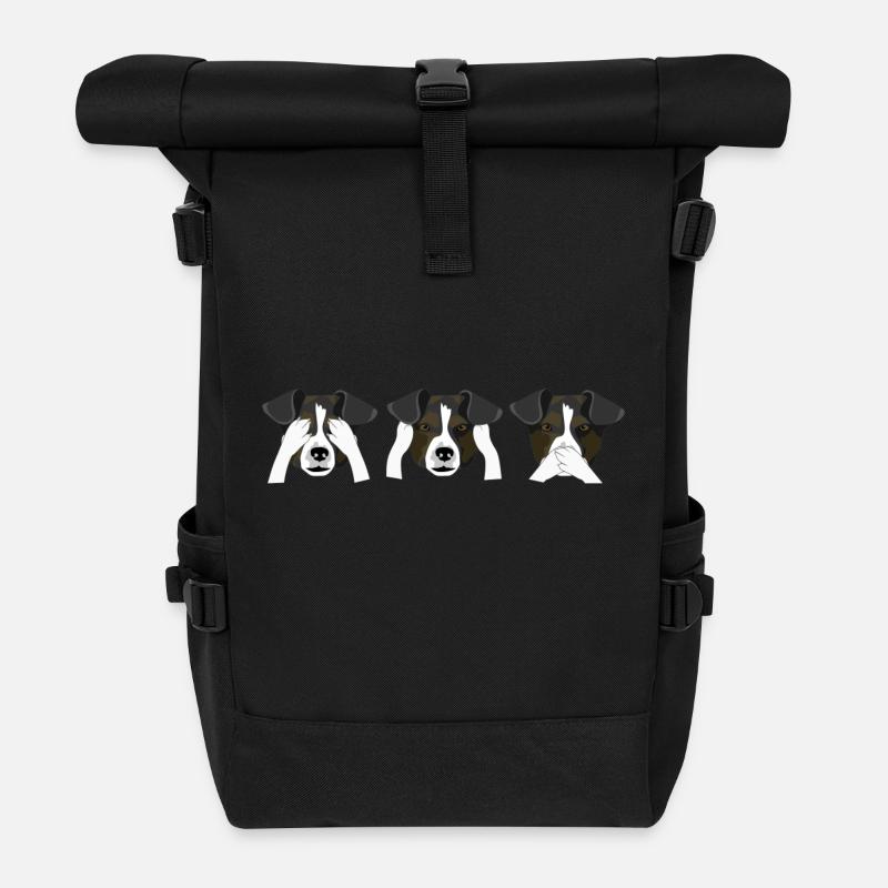 Lustiger Hunde - Rolltop Rucksack - Schwarz