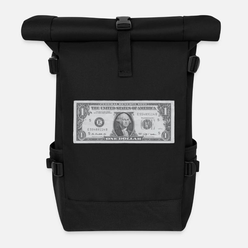 1 dollar - Sac à dos roll top - noir