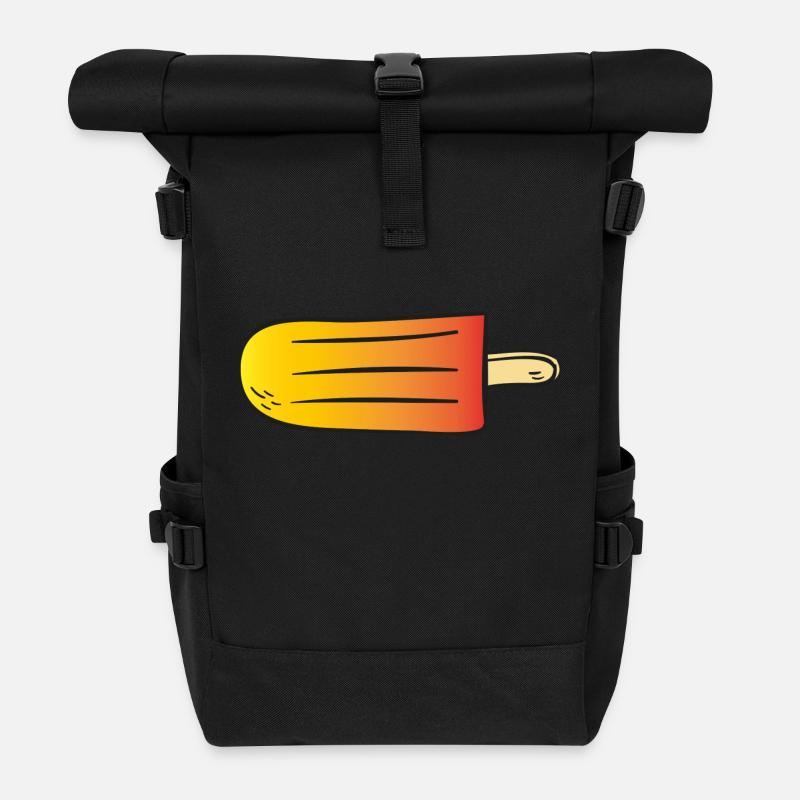 Eis am Stiel - Rolltop Rucksack - Schwarz