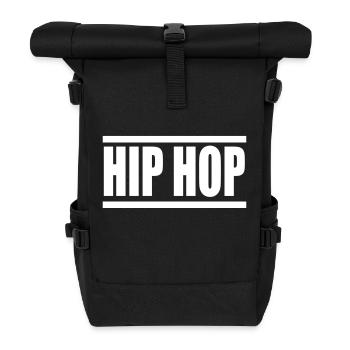 Hip-Hop - Rolltop Rucksack - Schwarz - Vorne