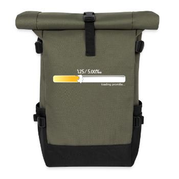 Promille Ladebalken - Rolltop Rucksack - Olive/Schwarz - Vorne