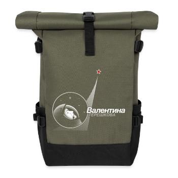 VALENTINA - Sac à dos roll top - olive/noir - Devant