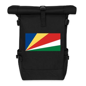 Drapeau des Seychelles - Sac à dos roll top - noir - Devant