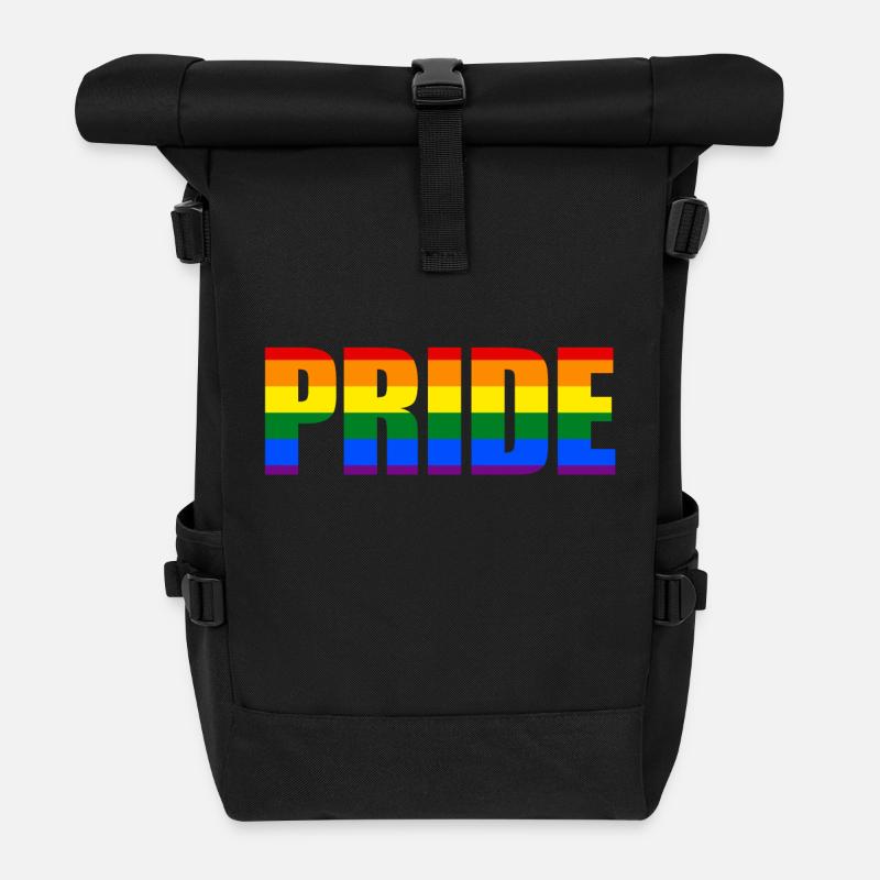 Gay Pride - Rolltop Rucksack - Schwarz