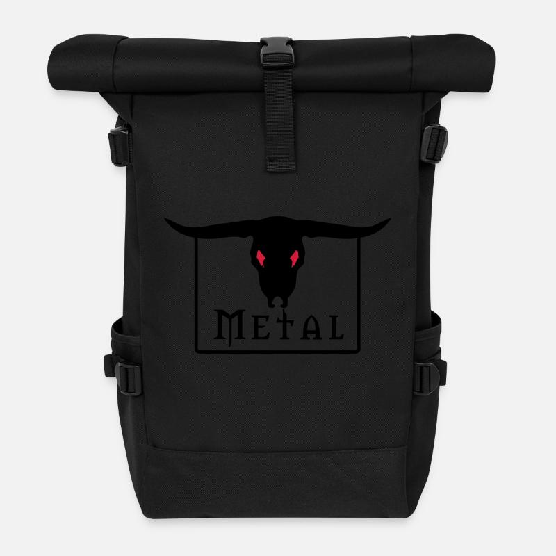 Metal für Festivals - Rolltop Rucksack - Schwarz