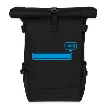 100 % - Rolltop Rucksack - Schwarz - Vorne