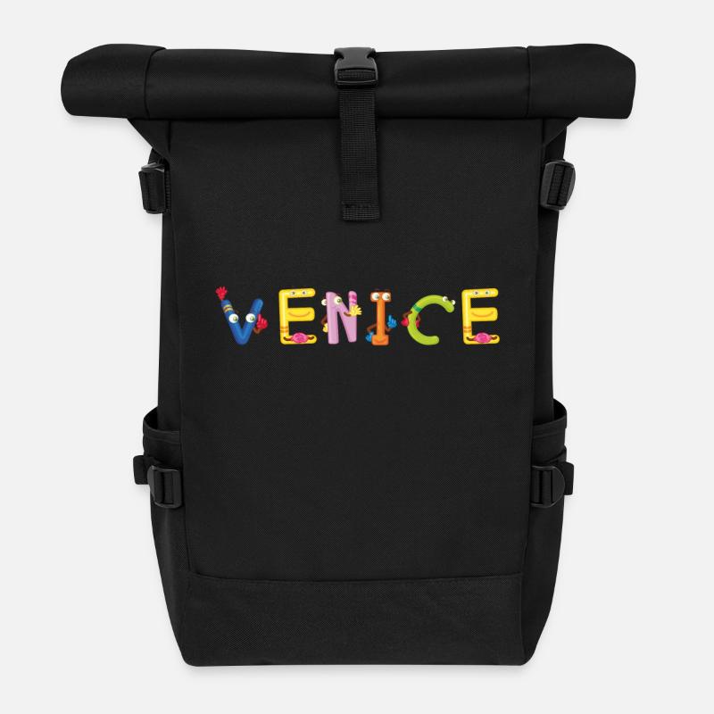 Venice - Rolltop Rucksack - Schwarz