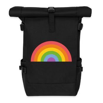 Arc-en-ciel - Sac à dos roll top - noir - Devant