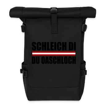 schleich di du oaschloch - Rolltop Rucksack - Schwarz - Vorne