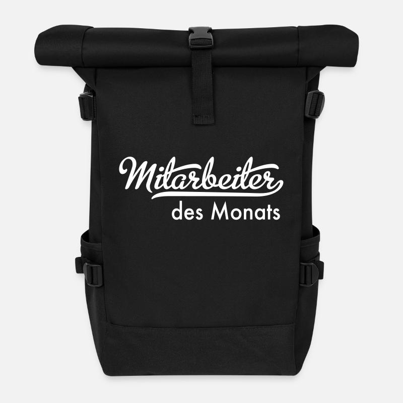 Mitarbeiter des Monats - Rolltop Rucksack - Schwarz
