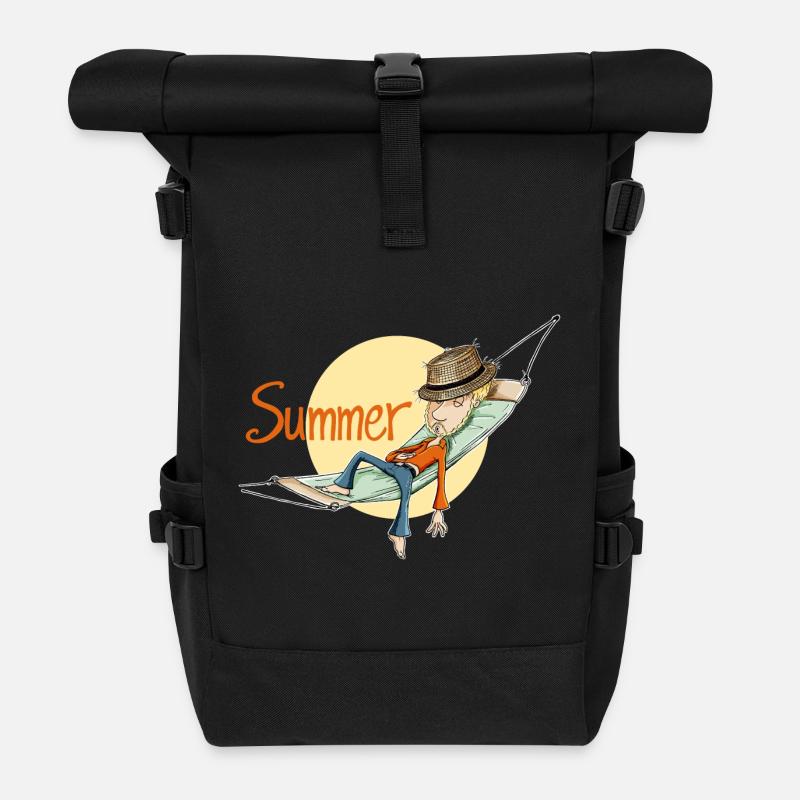 summer - Rolltop Rucksack - Schwarz