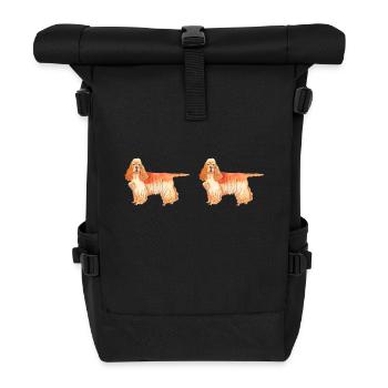 Amerikanischer Cocker Spaniel - Rolltop Rucksack - Schwarz - Vorne