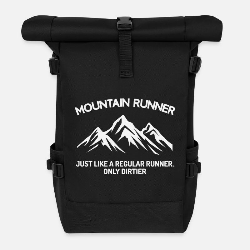 Bergläufer - Rolltop Rucksack - Schwarz