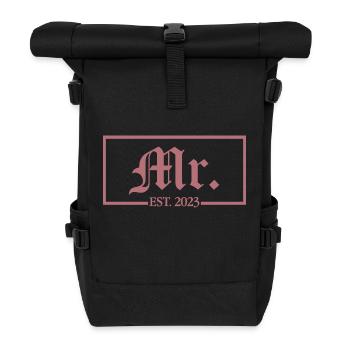 2023 Fiançailles pour la fête de mariage du marié - Sac à dos roll top - noir - Devant