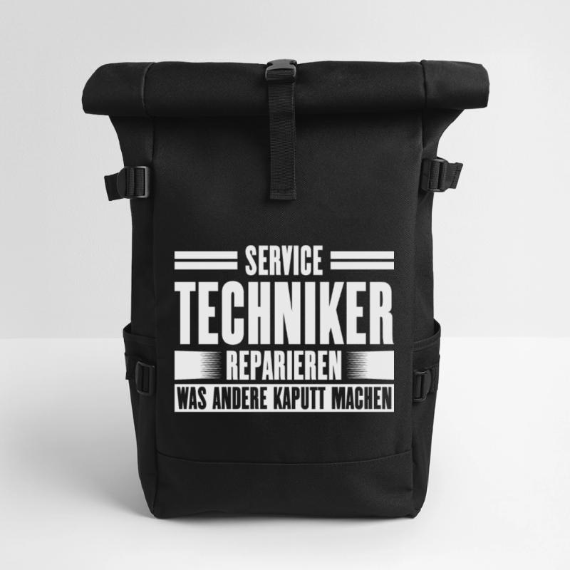 Service Technician Support Solution Slogan Service Sac à dos roll top