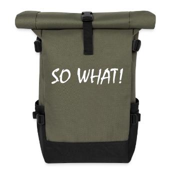 So what - Roll Top Backpack - olive/black - Front