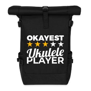Okayest Ukulele Player - Rolltop Rucksack - Schwarz - Vorne