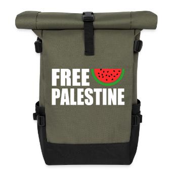Free palestine - Sac à dos roll top - olive/noir - Devant