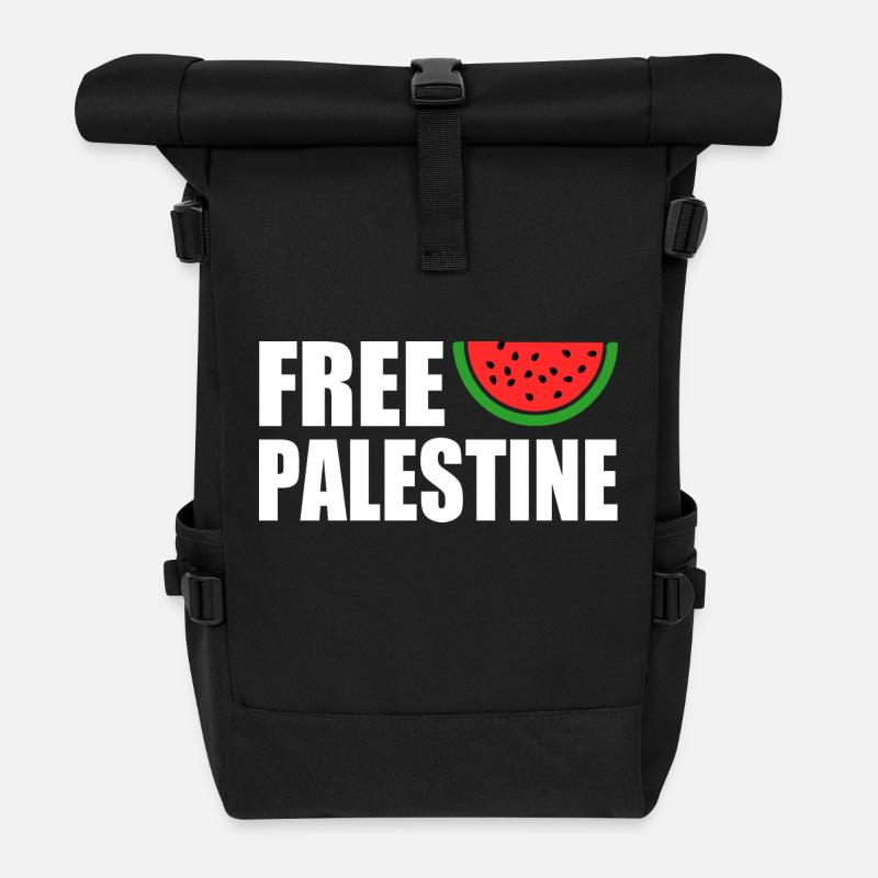 Free palestine - Rolltop Rucksack - Schwarz