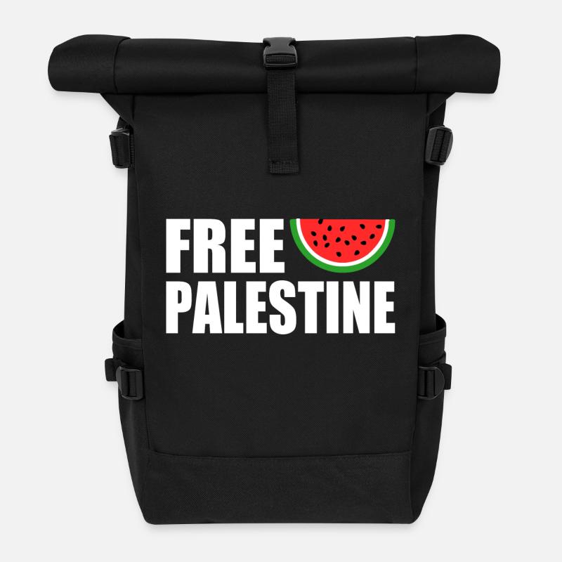 Free palestine - Rolltop Rucksack - Schwarz