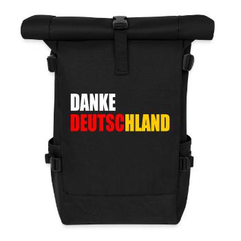 Danke deutschland - Rolltop Rucksack - Schwarz - Vorne